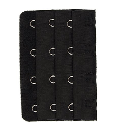 5 Pcs Black 4 Rows Hook and Eye Tape Bra Strap Extender