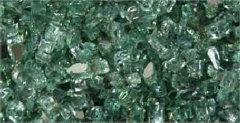 40 LB Emerald Reflective Colored Glass for Peterson burner systems and gas firepits