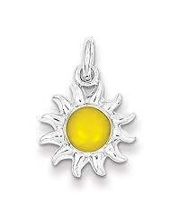 Sterling Silver Yellow Sun Charm