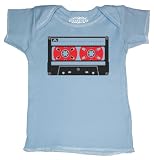 41nm5Q5SWBL. SL160  Riverstone Goods Trendy Funky Baby 80s Cassette Tape Short Sleeve Lap T Shirt (Newborn, 7 14 Pounds), Lt. Blue)