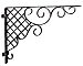 Tools & Hardware : Wrought Iron Shelf Bracket 13 3/8"
