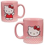 Vandor 18061 Hello Kitty Ceramic Mug, Pink, 12-Ounce