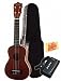 Lanikai LU-21 Soprano Ukulele Bundle with Hard Case, Cherub Tuner, and Polishing Cloth