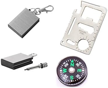 (3pack) Flint Match (fire starter), 11 in 1 multi tool and mini compass