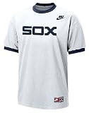 Chicago White Sox MLB White Cooperstown Short Sleeve Ringer Tee Shirt By Nike Team Sports