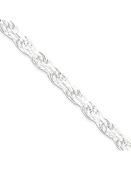 4.75mm, Sterling Silver, Diamond-Cut Rope Chain, 22 inch