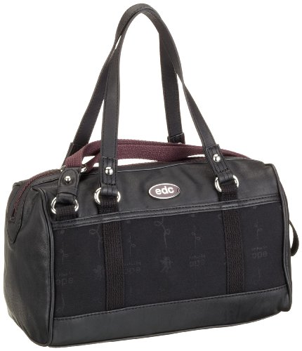 edc by esprit Xunwu X48064, Damen Shopper, schwarz, (black 1), 16X27X14
