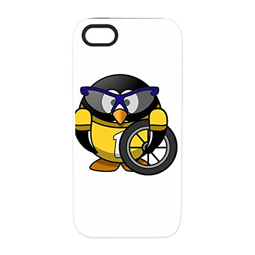 iPhone 5 or 5S Tough Rugged Case Little Round Penguin - Cyclist in Yellow Jersey