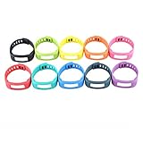 OuterStar 10pcs Colorful Small Replacement Bands for Garmin Vivofit Wireless Activity Bracelet Sports Wristband Armband with Plastic Clasps No Tracker