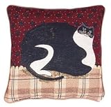 Fat Cat Warren Kimble Decorative Accent Throw Pillow 17 x 17