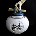 Oriental Kanji Feng Shui Wishing Pot Wish Keeper White