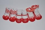 Little Legs Love Baby Emporio - 3 Pairs of Red Baby Girl Party Socks - in Organza Pouches - 0-9 mos