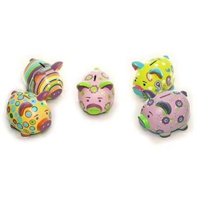 Sweet Savings Hand Painted Ceramic Piggy Bank