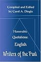 Memorable Quotations: English Writers of the Past