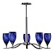 Kenroy Home 44305BS-LAG Medici 5-Light Chandelier with Lagoon Blown Glass, Brushed Steel