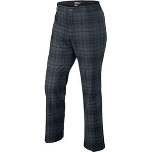 Nike Golf Men's Plaid Pants - 34W x 32L - Black/Night Stadium