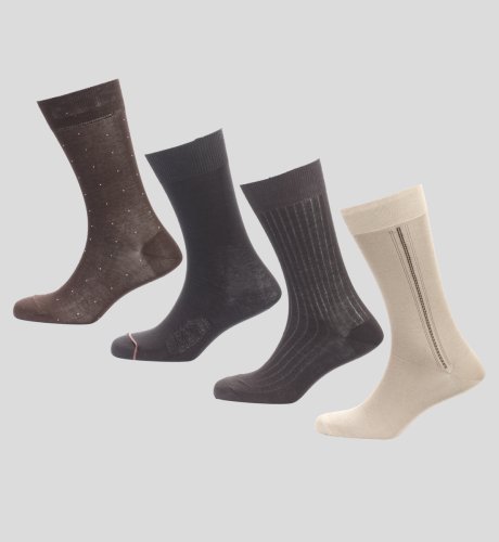 4 Pairs of Collezione MultiPattern Socks