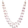 HinsonGayle "Gracie" Handwoven Five-Strand Natural Rose Quartz and Pink Cultured Pearl Necklace (Artisan Collection)