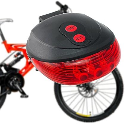 AMAZING162 Bicycle Cycling Laser Tail Light 2 Laser &amp; 5 LED 7 Modes Mountain Bike Safety warning Flashing Lamp Alarm Light Back Rear Led