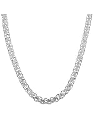 Sterling Silver 3.7-mm Bismark Chain (18 Inch)