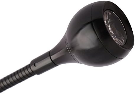 Coolbest 360 Degree Adjustable USB LED Flexible Goose Neck Headboard Reading Book Desk Lamp with Clip on Light and On/off Control Switch Small Size for Laptop PC (Warm Light, Black)