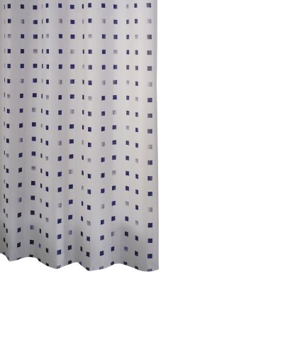 Ridder 413130-350 Duschvorhang Textil 180 x 200 cm Domino blau