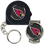 NFL 6 Feet Tape Measure Key Chain and Money Clip Set Team: Cardinals