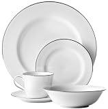 Kitchen & Housewares : Royal Doulton Simply Platinum 20 Piece Tableware Set