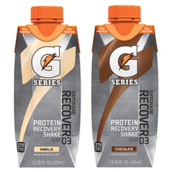 Gatorade® G Series Pro RECOVERY 03 Protein Recover Shake - Endurance Cyclist (12 Pack, Mixed Chocolate and Vanilla)
