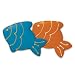 Decorated Sugar Cookies - Blue & Orange Fish Cookie - by Merlino Baking (Pack of 12)