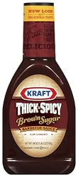 Kraft Thick and Spicy Brown Sugar Barbecue Sauce, 18 Ounce Bottles (Pack of 4)