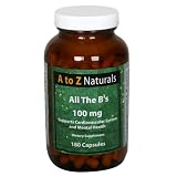 A to Z Naturals All The B's, Capsules, 100 mg, 180 capsules