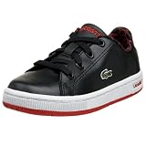 Lacoste Toddler Carnaby Retro 8 Sneaker,Black/Classic Red,9 M US Toddler