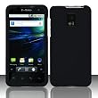 Black Hard Plastic Rubberized Case Cover for T-Mobile LG G2X