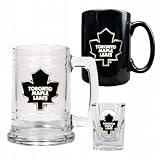 NHL Toronto Maple Leafs 15-Ounce Tankard, 15-Ounce Ceramic Mug & 2-Ounce Shot Glass Set - Primary Logo