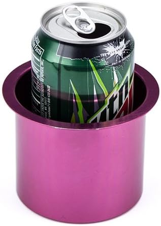 BrybellyPoker Table Cup Holder Inserts - Durable and Rust-Proof, Drop-in Table Cup Holder for 3.375" Hole - 3" Deep with 3.25" Inside Diameter - Vivid