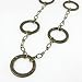 Peace Bronze Eternity Necklace Five Rings on 32 title=