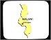 Decorated Mouse Pad with map, malawi, africa