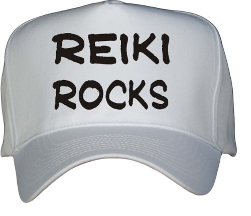 Reiki Rocks White Hat / Baseball Cap