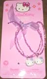 Purple Hello Kitty Beaded Necklace and Bracelet Set