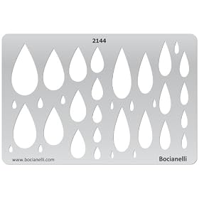 Metal Clay Jewellery Jewelry Making Design Template Drawing Drafting Stencil - Tear-drops