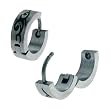 Inox Jewelry 316 Stainless Steel pvd Tribal Relief Huggy Hoop Earrings