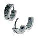Inox Jewelry 316 Stainless Steel pvd Tribal Relief Huggy Hoop Earrings