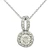 Round Diamond Pendant on Cable Chain 1.26cttw Ij/si