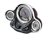 Chaney Instrument Company Atomic Carbon Black Motor Clock with Outdoor Sensor