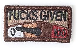 Zero Fs Given Meter 1x2 Military Patch / Morale Patch - Multicam by ADISID