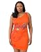 Coogi One Shoudler Logo Tshirt Dress Orange 1X