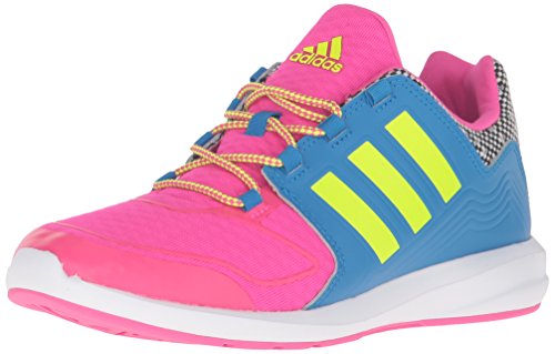 adidas Performance Girls' s-Flex K Running Shoe, Shock Pink/Electricity/Shock Blue, 1.5 M US Little Kid