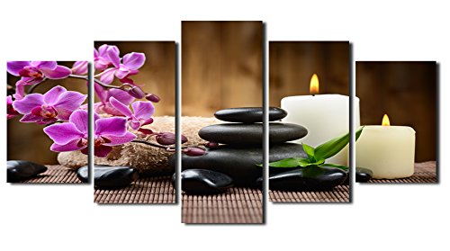 Haichuang decor art 5 panels framed flowers canvas pain…