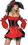 Sexy Halloween Costume Female Lady Vixen Pirate Wench Swashbuckler Buccaneer Girl Dress Outfit